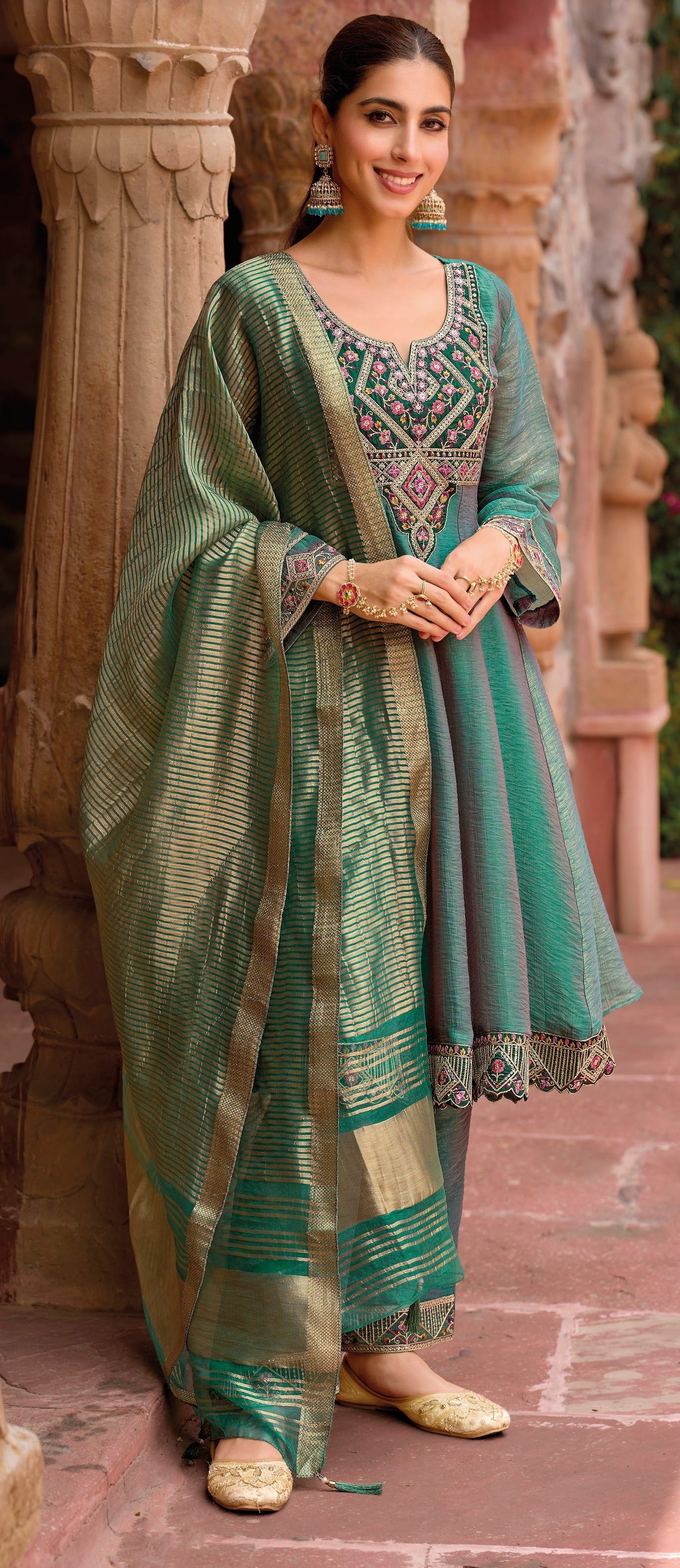 Women's Embroidered Anarkali Salwar Suits