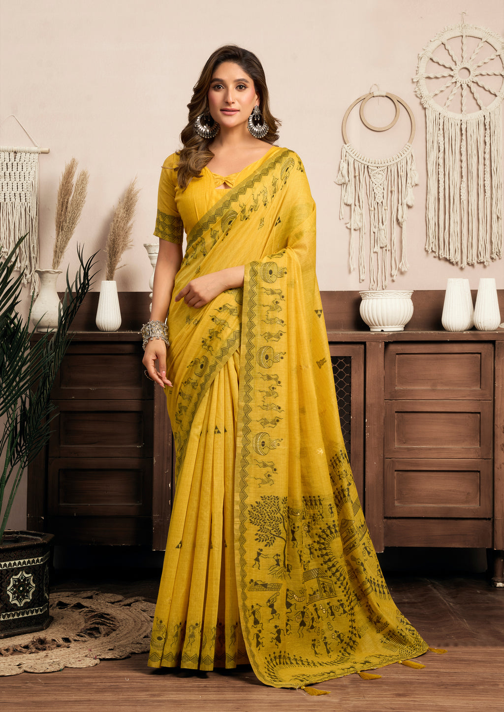 Rose Lily Women’s Traditional Printed Saree with Elegant Designer Pallu | Ethnic Festive & Party Wear Saree | Lightweight Saree for Women