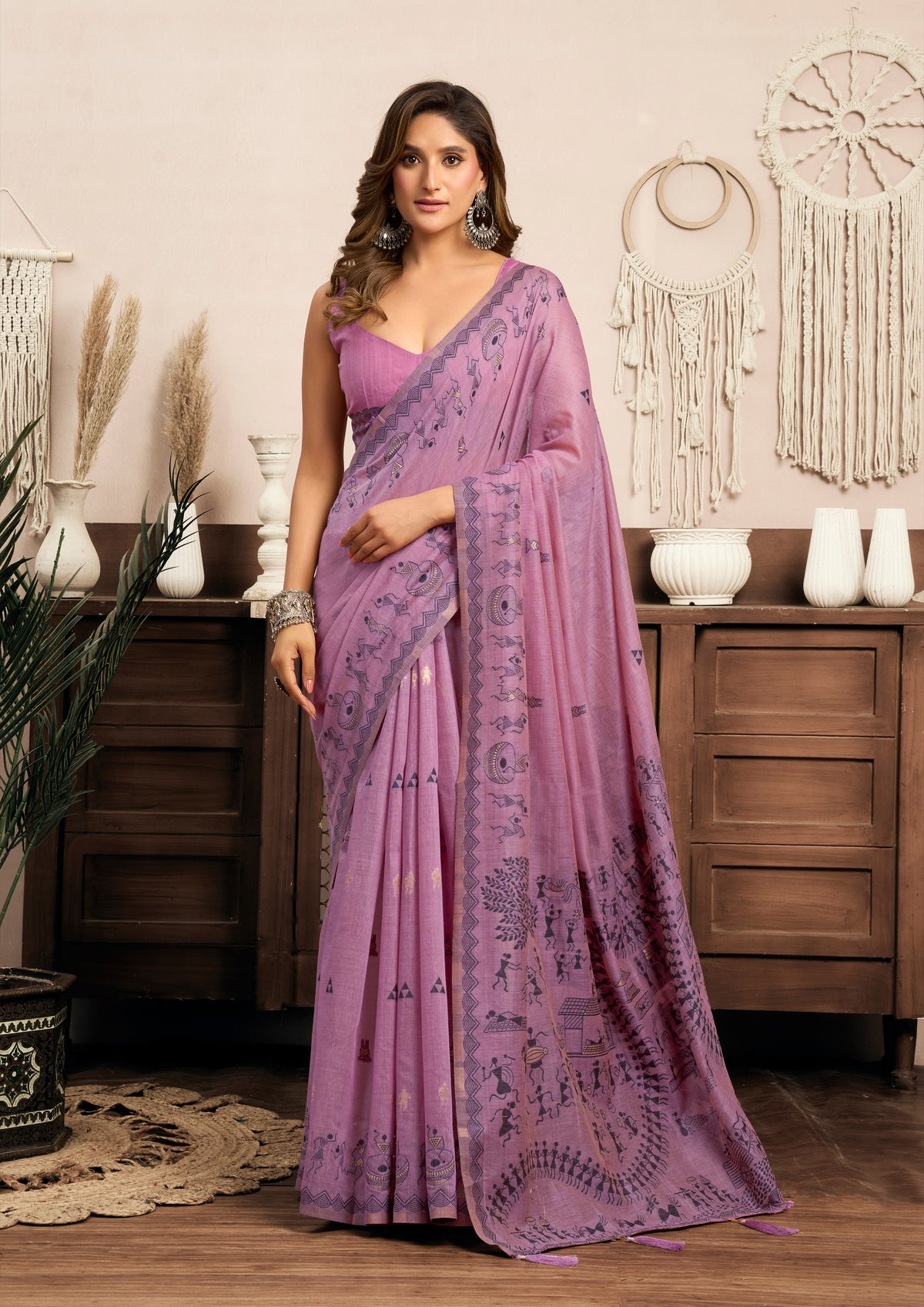 Rose Lily Women’s Traditional Printed Saree with Elegant Designer Pallu | Ethnic Festive & Party Wear Saree | Lightweight Saree for Women