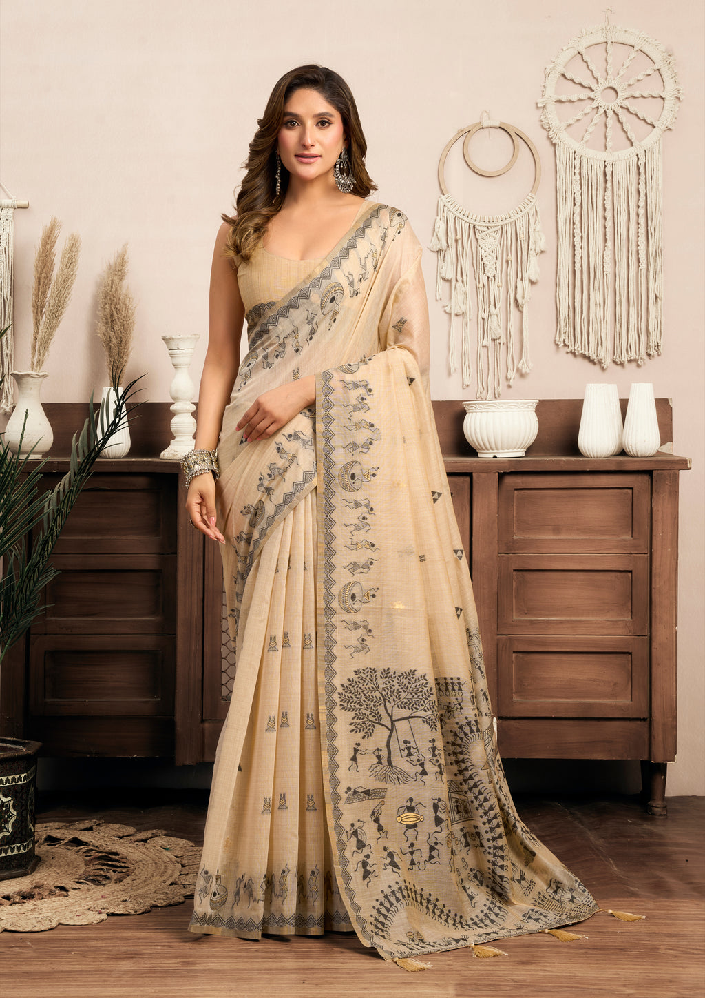 Rose Lily Women’s Traditional Printed Saree with Elegant Designer Pallu | Ethnic Festive & Party Wear Saree | Lightweight Saree for Women