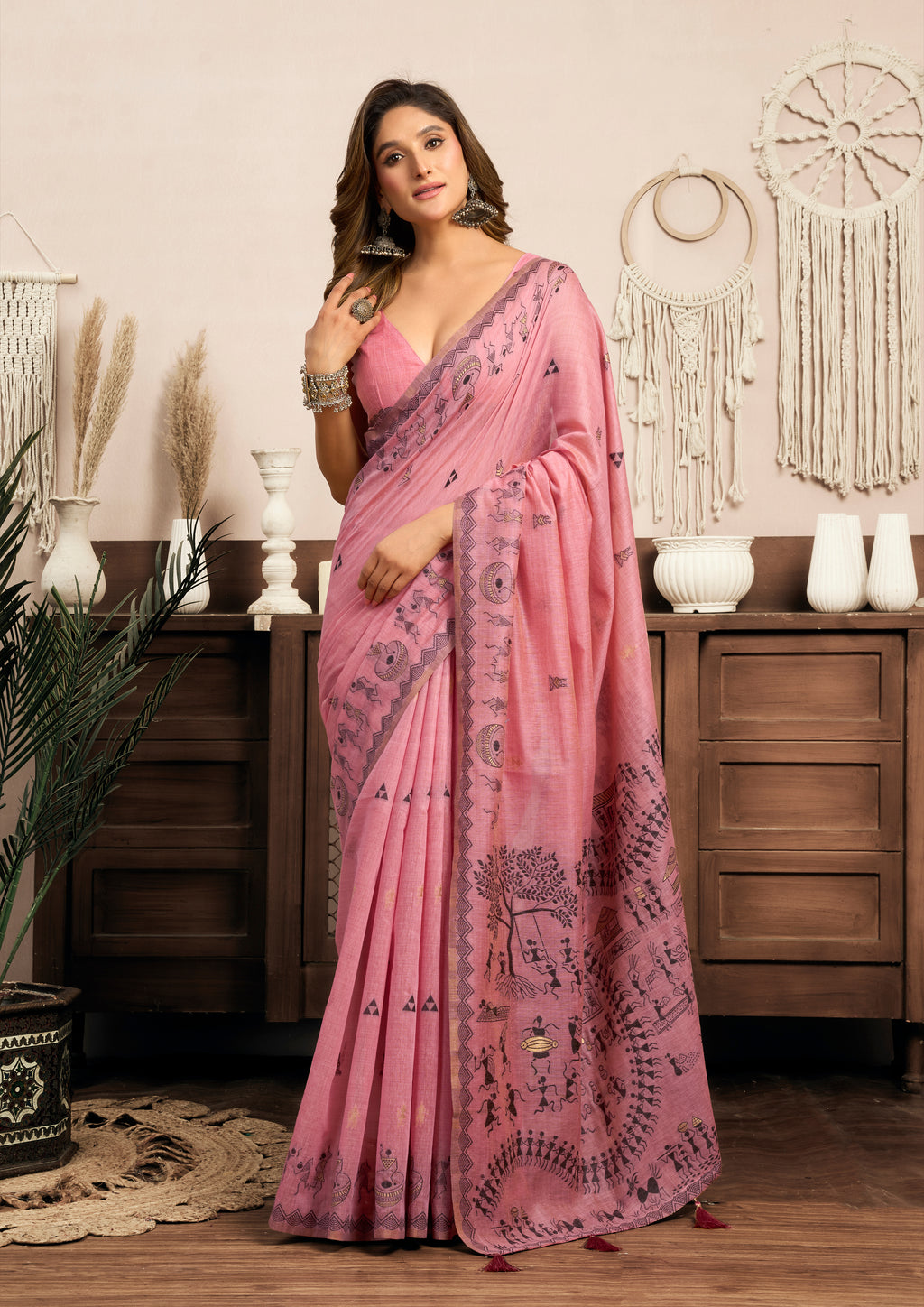 Rose Lily Women’s Traditional Printed Saree with Elegant Designer Pallu | Ethnic Festive & Party Wear Saree | Lightweight Saree for Women