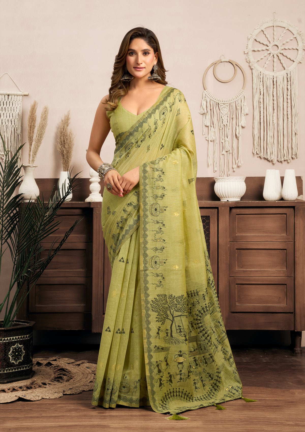 Rose Lily Women’s Traditional Printed Saree with Elegant Designer Pallu | Ethnic Festive & Party Wear Saree | Lightweight Saree for Women