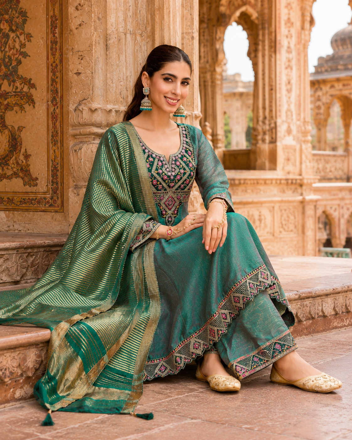 Rose Lily Premium Embroidered 3-Piece Salwar Suit Set