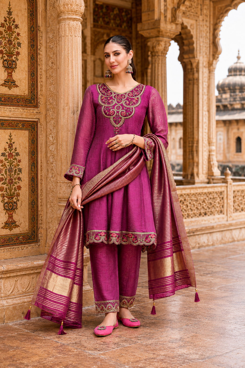 Rose Lily Premium Embroidered 3-Piece Salwar Suit Set