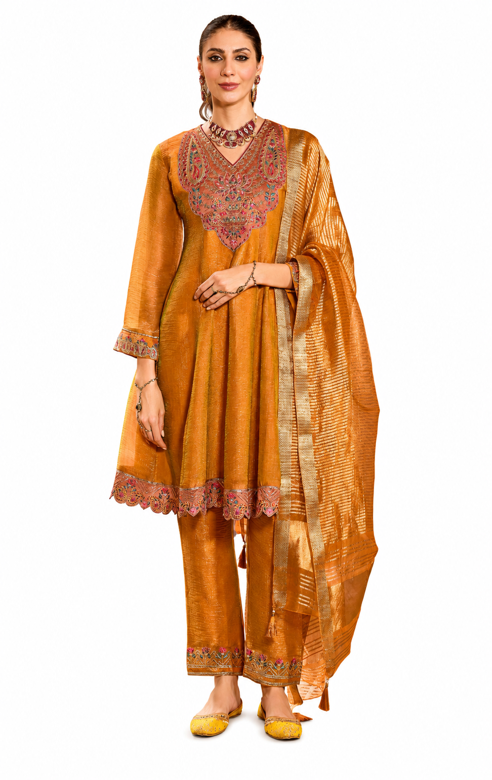 Rose Lily Women’s Premium Embroidered 3 Piece Salwar Suit Set with Kurta, Bottom & Dupatta | Elegant Ethnic Party Wear Dress Set | M-XXL