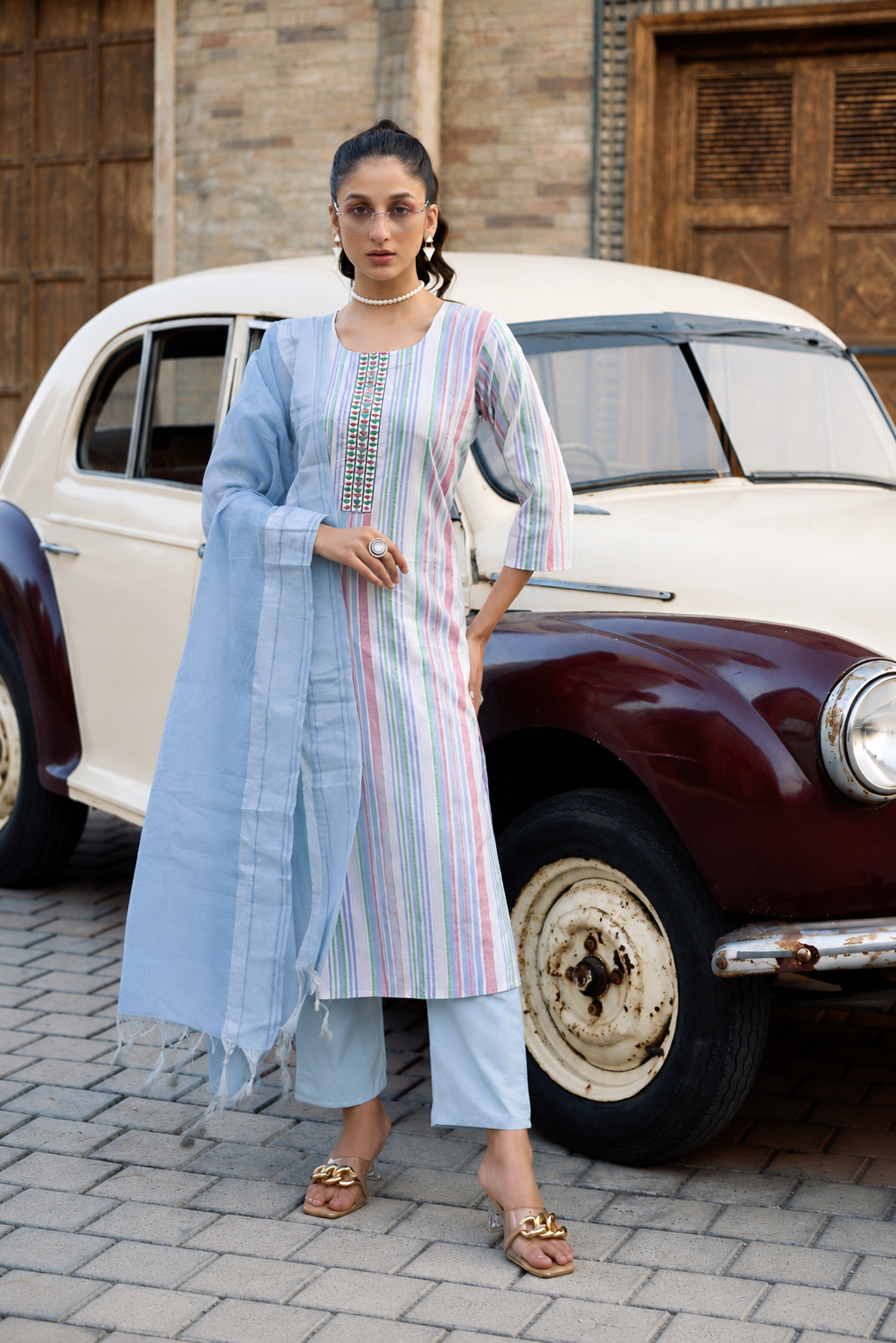 Rose Lily Women’s 3 Piece Salwar Suit Set | Printed Kurta with Bottom & Dupatta | Elegant Ethnic Wear for Festive, Party & Casual Occasions | Sizes M-XXL