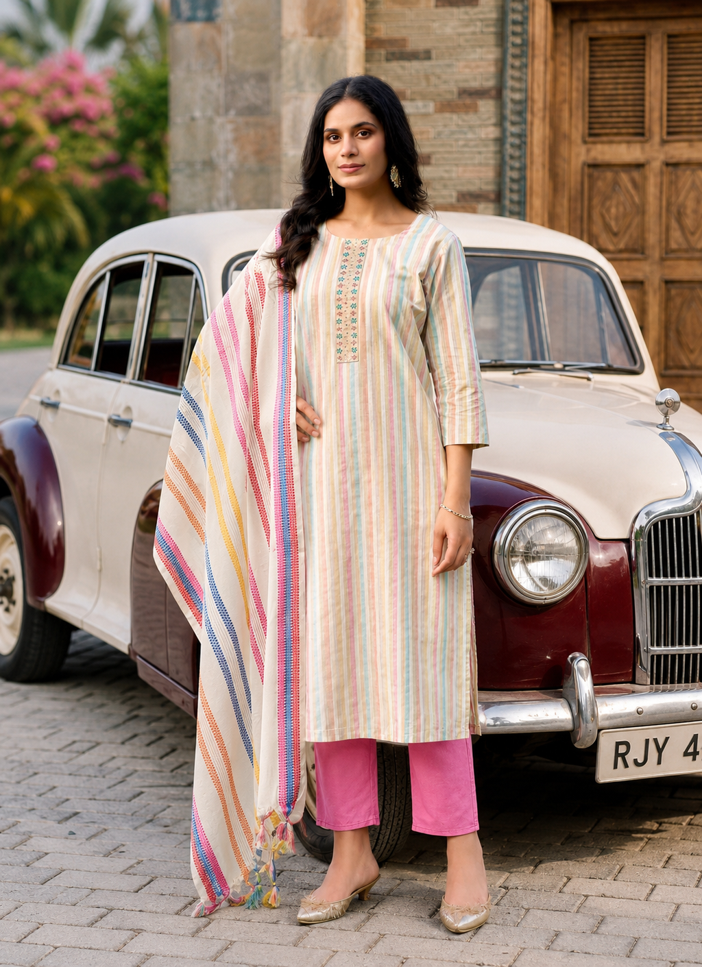 Rose Lily Women’s 3 Piece Salwar Suit Set | Printed Kurta with Bottom & Dupatta | Elegant Ethnic Wear for Festive, Party & Casual Occasions | Sizes M-XXL