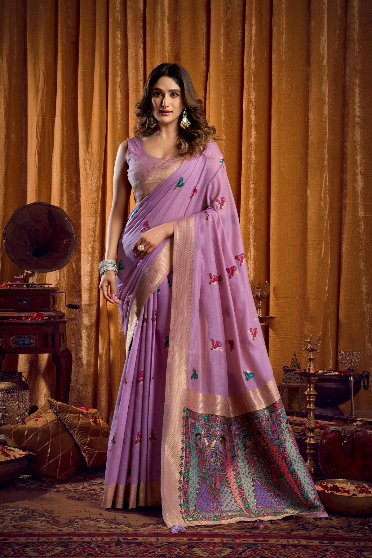 Rose Lily Women’s Premium Traditional Saree with Designer Pallu | Elegant Ethnic Party Wear Saree for Festive & Wedding Occasions
