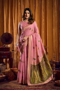 Rose Lily Premium Traditional Saree - Pink