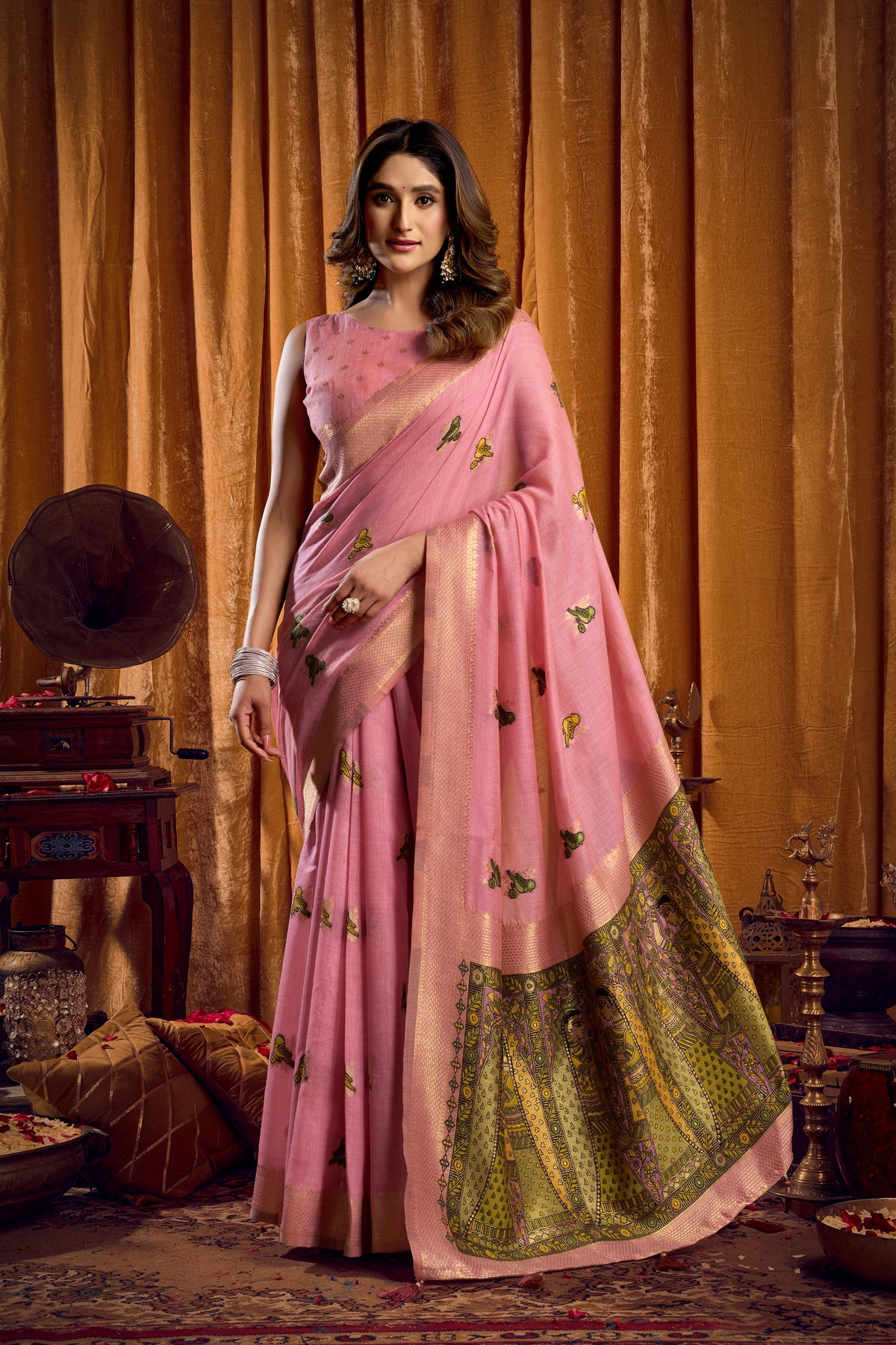 Rose Lily Women’s Premium Traditional Saree with Designer Pallu | Elegant Ethnic Party Wear Saree for Festive & Wedding Occasions