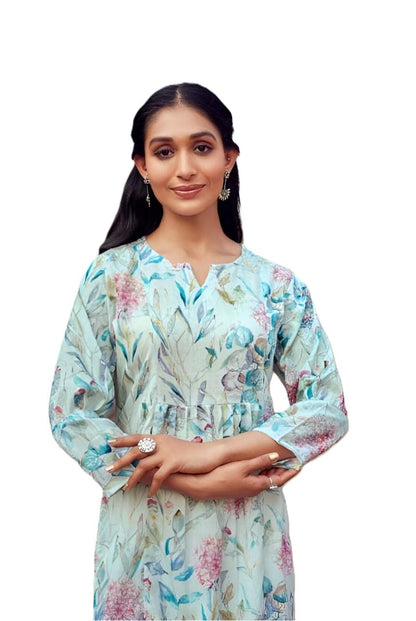 Women's Cotton Kurti, Three Quarter Sleeve, Knee Length