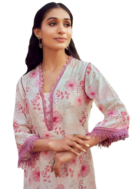 Women's Cotton Kurti, Three Quarter Sleeve, Knee Length