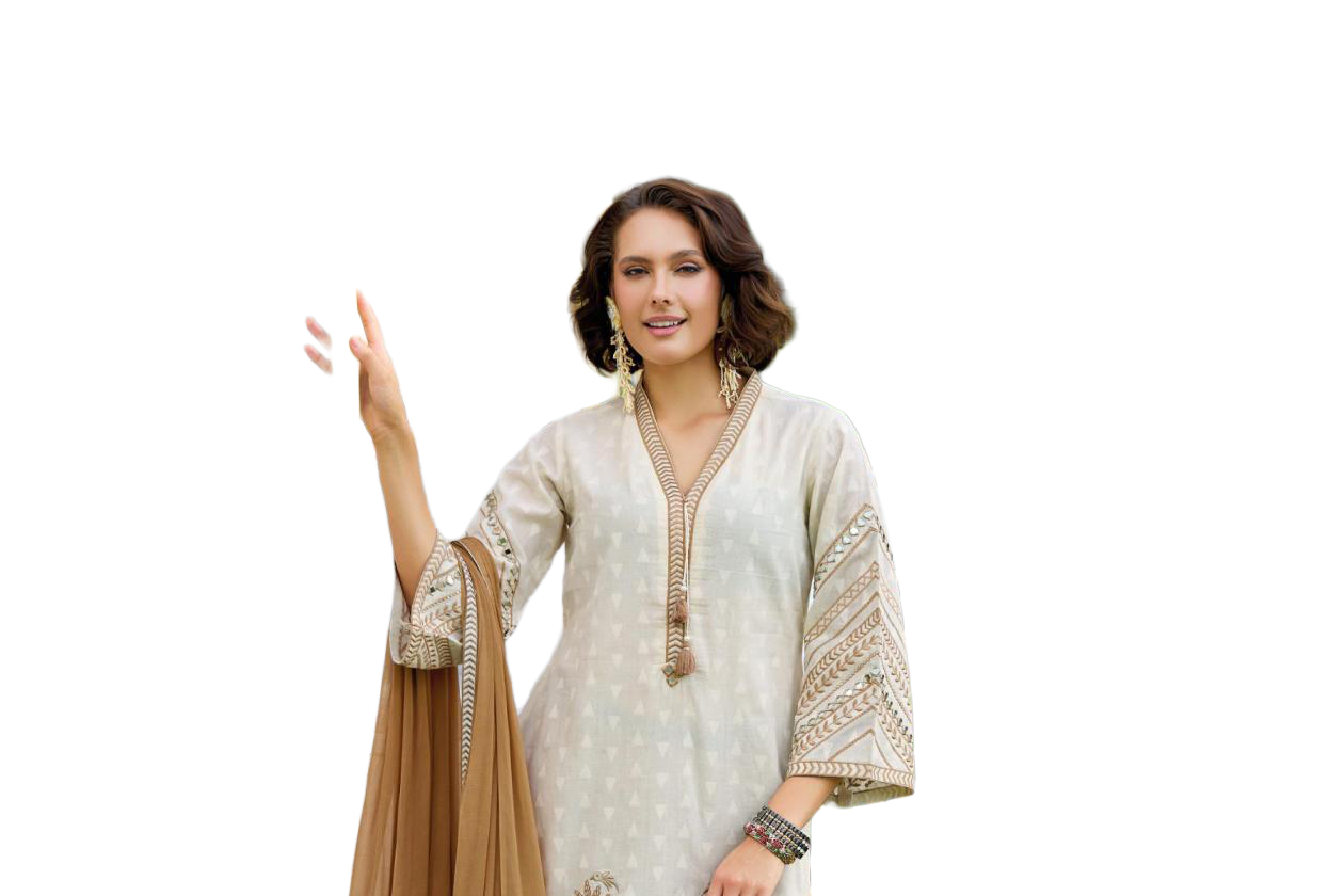 Designer Embroidered muslin print handwork fully stitch, Traditional Indian 3 Piece Kurta with Palazzo Pants and Dupatta, Ethnic Wear Collection