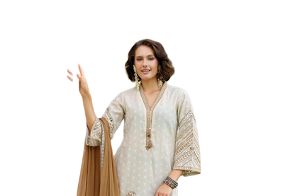 Designer Embroidered muslin print handwork fully stitch, Traditional Indian 3 Piece Kurta with Palazzo Pants and Dupatta, Ethnic Wear Collection