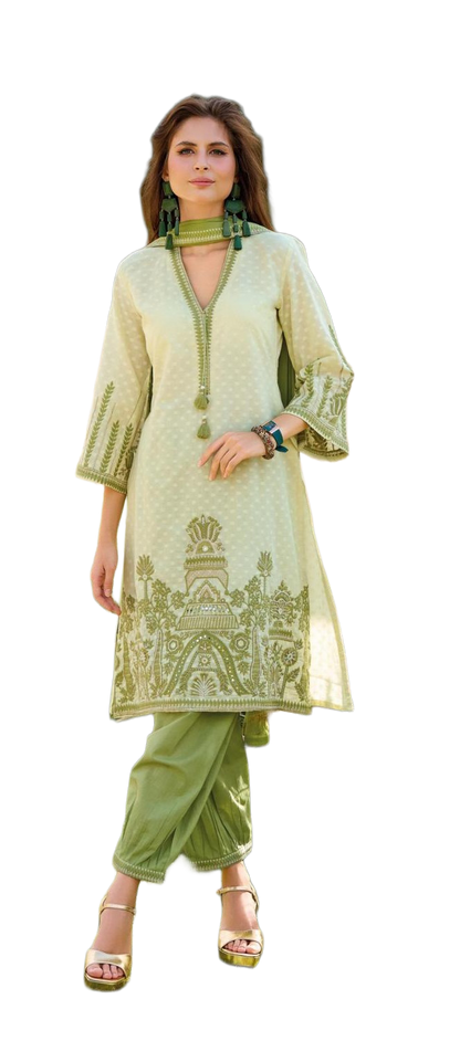 Designer Embroidered muslin print handwork fully stitch, Traditional Indian 3 Piece Kurta with Palazzo Pants and Dupatta, Ethnic Wear Collection