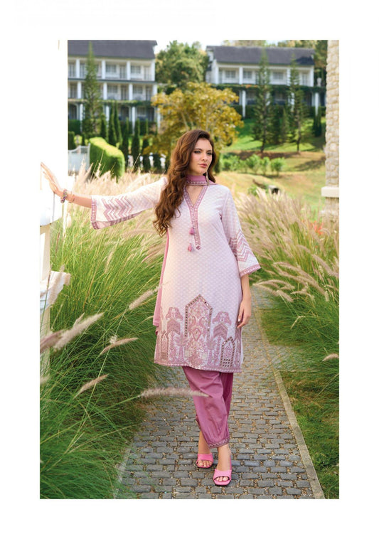 Designer Embroidered muslin print handwork fully stitch, Traditional Indian 3 Piece Kurta with Palazzo Pants and Dupatta, Ethnic Wear Collection