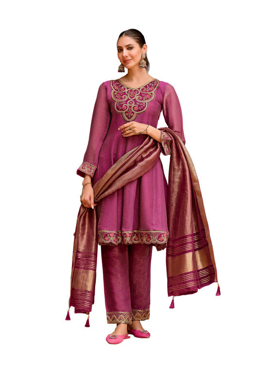 Women's Embroidered Anarkali Salwar Suits